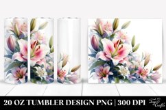 Colorful Lily Watercolor | 20 oz Tumbler Product Image 1