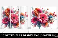 Abstract Gerbera Watercolor | 20 oz Tumbler Product Image 1