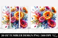 Abstract Gerbera Watercolor | 20 oz Tumbler Product Image 1