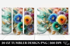 Ranunculus with Floral Swirls | 20 Oz Tumbler Product Image 1