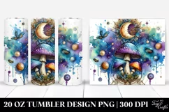 Vibrant Magical Celestial Mushroom 20 Oz Tumbler Product Image 1