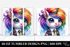 Cute Unicorn Watercolor | 20 oz Tumbler Product Image 1