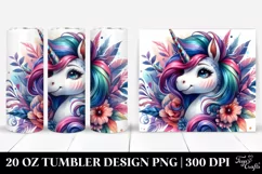 Cute Unicorn Watercolor | 20 oz Tumbler Product Image 1