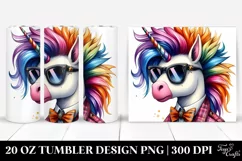 Cute Unicorn Watercolor | 20 oz Tumbler Product Image 1