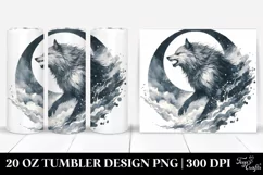 Simple Werewolf Clipart 20 Oz Tumbler Product Image 1