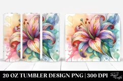 Lily Stained Clipart 20 Oz Tumbler Product Image 1