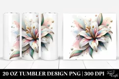 Abstract Wooden Lily 20 Oz Tumbler Product Image 1