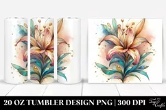 Abstract Wooden Lily 20 Oz Tumbler Product Image 1