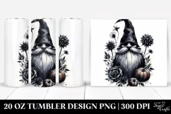 Washed Watercolor Gothic Gnome | 20 oz Tumbler Product Image 1