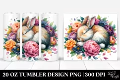 Colorful Rabbit in Flower 20 Oz Tumbler Product Image 1