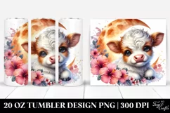 Smiling Baby Hignland Cow | 20 Oz Tumbler Product Image 1