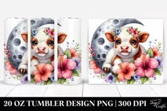 Smiling Baby Hignland Cow | 20 Oz Tumbler Product Image 1