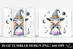 Whimsical Quirky Witch Clipart 20 Oz Tumbler Product Image 1