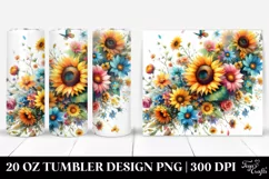 Colorful Small Sunflower, High-Quality Clipart Product Image 1