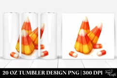 Simple Washed Watercolor Candy Corn | 20 oz Tumbler Product Image 1