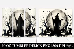 Simple Vintage Halloween Scene with Sinister Shadows | 20 oz Product Image 1