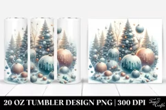 Winter Scene with Large Text 20 Oz Tumbler Product Image 1
