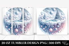 Winter Scene with Large Text 20 Oz Tumbler Product Image 1