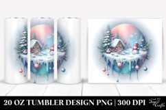 Winter Scene with Large Text 20 Oz Tumbler Product Image 1