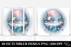Winter Scene with Large Text 20 Oz Tumbler Product Image 1