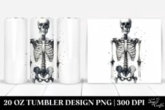 Simple Watercolor Skeleton | 20 oz Tumbler Product Image 1