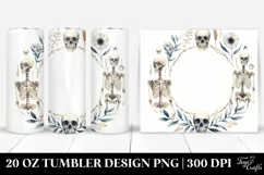 Simple Watercolor Skeleton | 20 oz Tumbler Product Image 1
