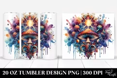 Vibrant Magical Celestial Mushroom 20 Oz Tumbler Product Image 1