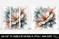 Abstract Pastel Magnolia Clipart, 20 Oz Tumbler Product Image 1