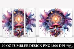 Vibrant Magical Celestial Mushroom 20 Oz Tumbler Product Image 1