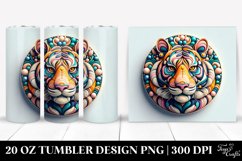 Colorful Tiger Ornament 20 Oz Tumbler Product Image 1