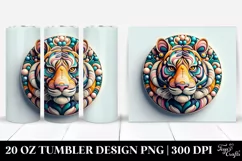 Colorful Tiger Ornament 20 Oz Tumbler Product Image 1