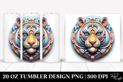 Colorful Tiger Ornament 20 Oz Tumbler Product Image 1