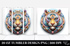 Colorful Tiger Ornament 20 Oz Tumbler Product Image 1