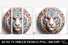 Colorful Tiger Ornament 20 Oz Tumbler Product Image 1