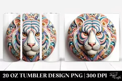Colorful Tiger Ornament 20 Oz Tumbler Product Image 1