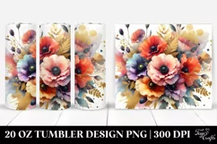 Vibrant Bouquet with Poppy Splash | 20 Oz Tumbler Product Image 1