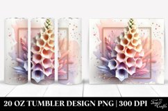 Abstract 3D Looking Pastel Plastic Foxglove | 20 oz Tumbler Product Image 1
