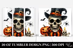 Funny Halloween Skull Clipart 20 Oz Tumbler Product Image 1
