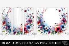Vibrant Wild Flowers Abstract | 20 Oz Tumbler Product Image 1