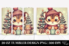 Cute Baby Tiger Christmas 20 Oz Tumbler Product Image 1