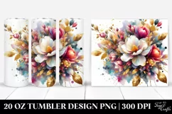 Vibrant Bouquet with Magnolia Splash | 20 Oz Tumbler Product Image 1