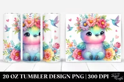 Cute Hummingbird Flower Crown | 20 oz Tumbler Product Image 1