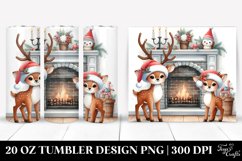 Whimsical Deer by Fireplace 20 Oz Tumbler Product Image 1
