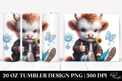 Highland Cow with Sneakers PNG Product Image 1