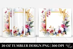 Vibrant Small Orchid Abstract | 20 Oz Tumbler Product Image 1