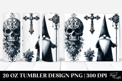 Simple Watercolor Gothic Gnome | 20 oz Tumbler Product Image 1