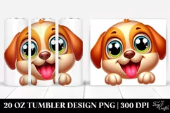 Enthusiastic Cartoon Labrador Clipart 20 Oz Tumbler Product Image 1