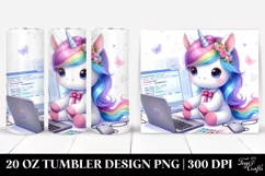 Cute Baby Unicorn Programmer | 20 oz Tumbler Product Image 1