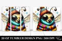 Quirky Bee Portrait Clipart, 20 Oz Tumbler Product Image 1