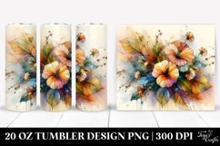 Abstract Pastel Nasturtium Stained 20 Oz Tumbler Product Image 1